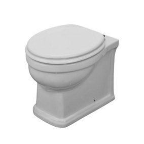 Washington Victorian Style Rimless Back to Wall Antibacterial Traditional WC Toilet