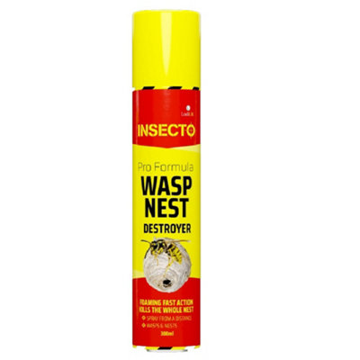 Wasp Nest Destroyer Foam Spray 300ml Fast Acting Wasp Killer for Lofts ...