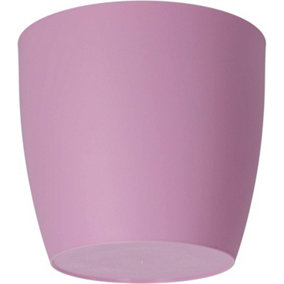 Waste Paper Basket Dust Bin Round Plastic Small Modern Style Home Office Pink Matt 25cm