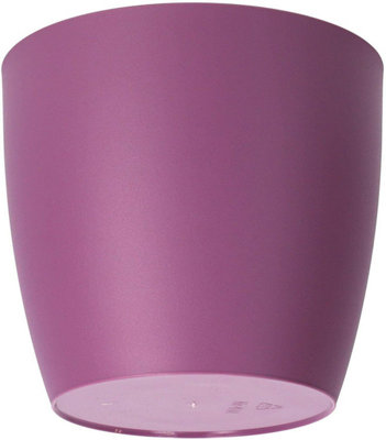 Waste Paper Basket Dust Bin Round Plastic Small Modern Style Home Office Violet Matt 25cm