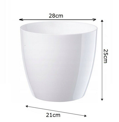 Waste Paper Basket Dust Bin Round Plastic Step Office Bathroom Green 28cm