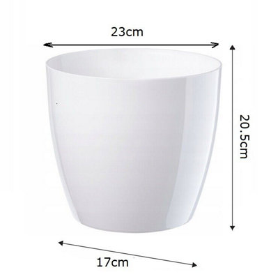 Waste Paper Basket Dust Bin Round Plastic Step Office Bathroom Orange 23cm