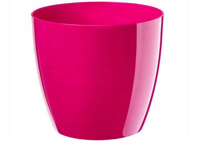 Waste Paper Basket Dust Bin Round Plastic Step Office Bathroom Pink 28cm