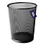Waste Paper Bin Mesh Basket Bin Mesh Lightweight Paper Bin for Bedrooms, Offices and Classrooms (Black)