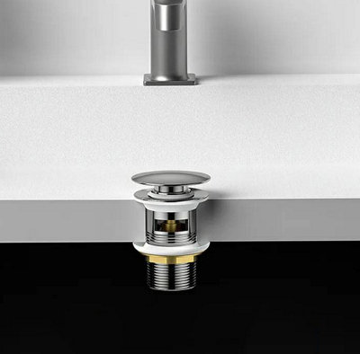Wastes Chrome Slotted Flip Top Basin - 3