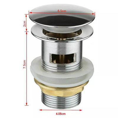 Wastes Chrome Slotted Flip Top Basin - 5