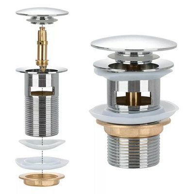 Wastes Chrome Slotted Flip Top Basin - 6