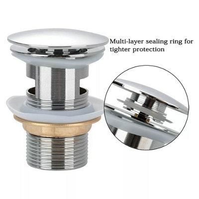 Wastes Chrome Slotted Flip Top Basin - 8
