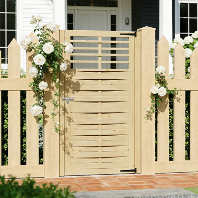 water-based-paint-wooden-garden-gate-with-door-latch-90cm-x-180cm