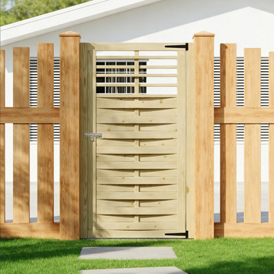 Water Based Paint Wooden Garden Gate with Door Latch 90cm x 180cm