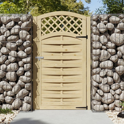 water-based-painted-wooden-garden-gate-with-door-latch-90cm-x-180cm