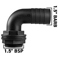 Water Butt Connector Adapter Tank Fitting Elbow 1.5"