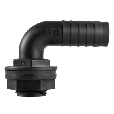 Water Butt Connector Adapter Tank Fitting Elbow 3/4" - 6
