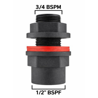 Water Butt Connector Kit Barrel Adapter Hose Fitting Lever Tap Quick ...