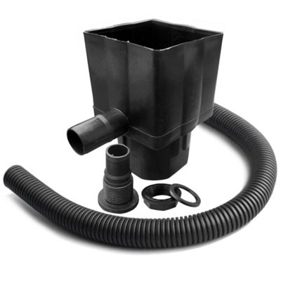 Water Butt Diverter Kit Downpipe Waterbutt Filler Kit Fits Both Round Square Downpipes Connect Downpipe to Water Butt with 1m hose