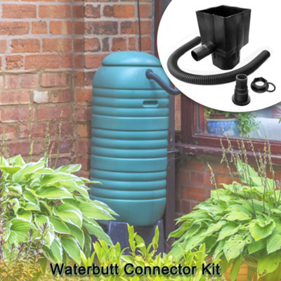 Water Butt Diverter Kit Downpipe Waterbutt Filler Kit Fits Both Round & Square Downpipes - Connect Downpipe to Water Butt
