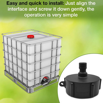 Water Butt Hose Connector-S60X6F Snap-On IBC Tank Adapter-One-Part Water Butt Connector-Leakproof / Secure-Water Butt Hose Adapter - 3