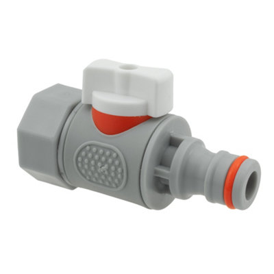 Water butt/rain barrel/tank outlet adaptor  (26mm hole) +flow control valve+universal hose connector - 6