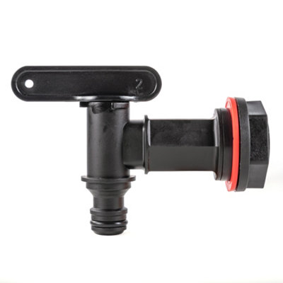 Water butt/rain barrel/water tank outlet tap with nut and washer requires a 26mm hole - 5