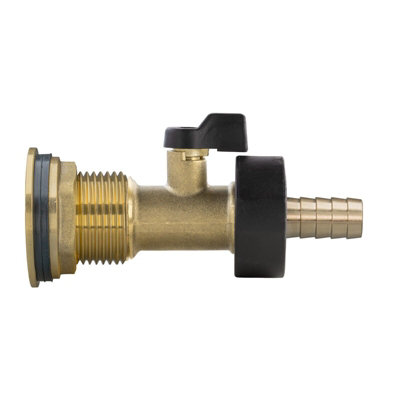 Water Butt Replacement Tap BRASS Metal Lever UK Bib Outlet Barb Quick Hosepipes  Brass Valve 1/2 BARB 1" - 5