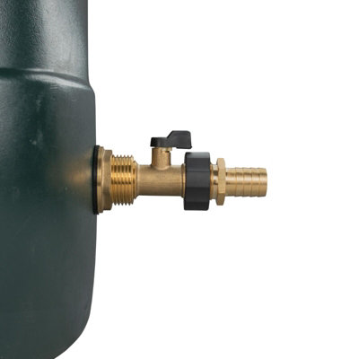 Water Butt Replacement Tap BRASS Metal Lever UK Bib Outlet Barb Quick Hosepipes  Brass Valve 3/4 BARB 3/4" - 4