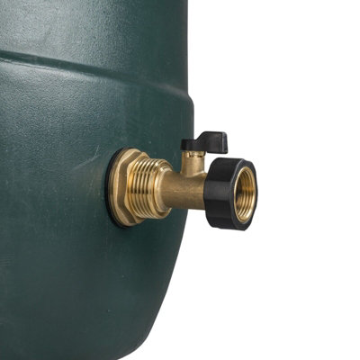 Water Butt Replacement Tap BRASS Metal Lever UK Bib Outlet Barb Quick Hosepipes  Brass valve 3/4"