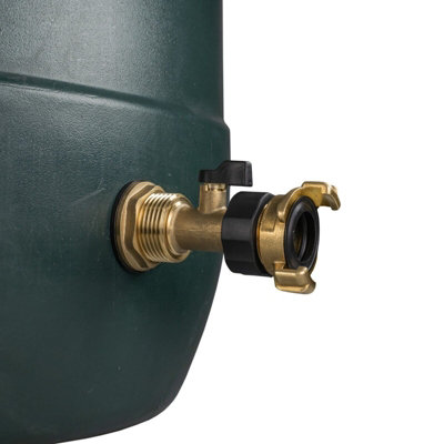 Water Butt Replacement Tap BRASS Metal Lever UK Bib Outlet Barb Quick Hosepipes  Brass Valve + GEKA 3/4"