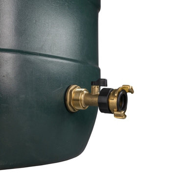 Water Butt Replacement Tap BRASS Metal Lever UK Bib Outlet Barb Quick Hosepipes  Brass Valve + GEKA 3/4" - 3