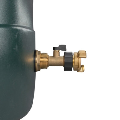 Water Butt Replacement Tap BRASS Metal Lever UK Bib Outlet Barb Quick Hosepipes  Brass Valve + GEKA 3/4" - 4
