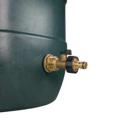 Water Butt Replacement Tap BRASS Metal Lever UK Bib Outlet Barb Quick Hosepipes  Brass Valve (Quick Connector) 3/4" - 3