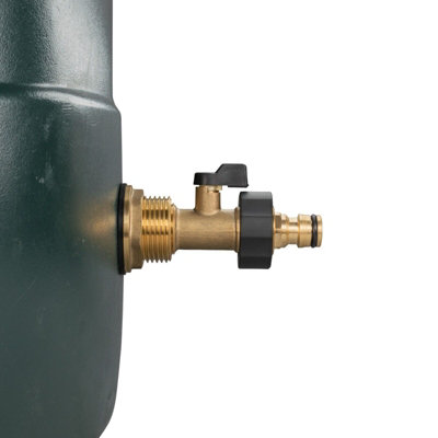 Water Butt Replacement Tap BRASS Metal Lever UK Bib Outlet Barb Quick Hosepipes  Brass Valve (Quick Connector) 3/4" - 4