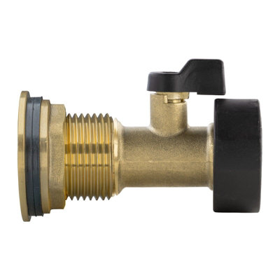 Water Butt Replacement Tap BRASS Metal Lever UK Bib Outlet Barb Quick Hosepipes  Water butt adaptor 3/4" Brass valve 1" - 4