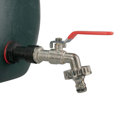 Water Butt Replacement Tap Extension Kit + Drill bit Lever Bib Outlet ...