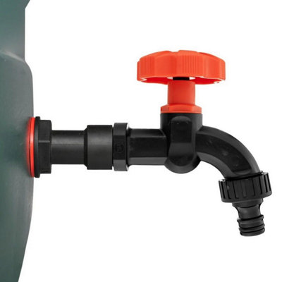 Water Butt Replacement Tap Extension Kit + Drill bit Lever Bib Outlet ...