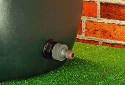 water butt/storage tank outlet adaptor with hose connector(requires a 26mm hole)