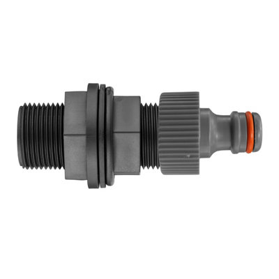 water butt/storage tank outlet adaptor with hose connector(requires a 26mm hole) - 4