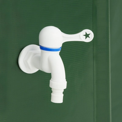 Water Butt - tap and overflow protection, foldable and portable - green
