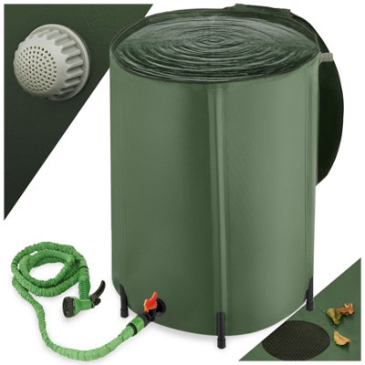 Water Butt - tap and overflow protection, foldable weather resistant - 250 L