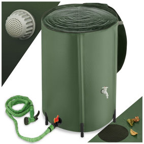 Water Butt - tap and overflow protection, foldable weather resistant - 380 L