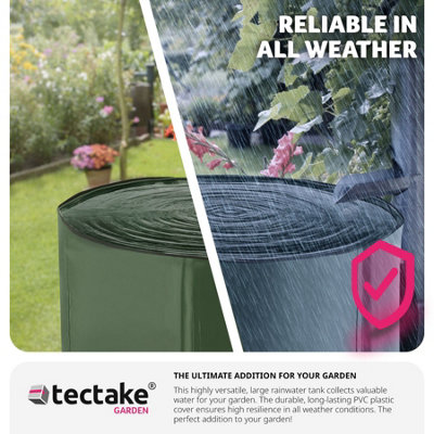 Water Butt - tap and overflow protection, foldable weather resistant - 380 L