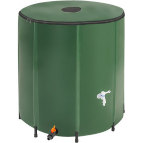 Water Butt - tap and overflow protection, foldable weather resistant - 500 L