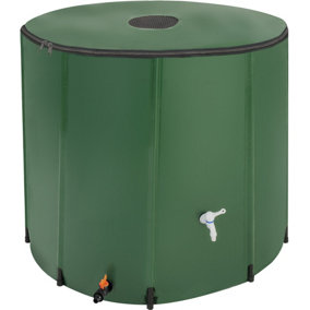 Water Butt - tap and overflow protection, foldable weather resistant - 750 L