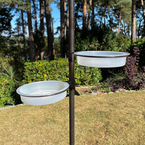 Water Dish & Bird Bath Bracket Double Pack for Metal Bird Feeding Stations