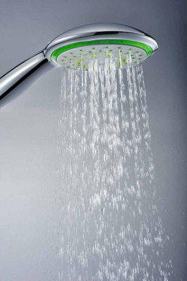 Water & Energy Saving Showerhead - Blue 5 Function Spray Pattern Settings - 6