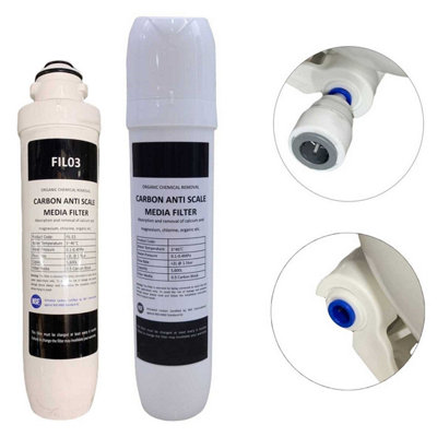 Water Filter 10" Cartridge Housing 6mm 10mm for Boiling Hot Water Tap +2 Filters