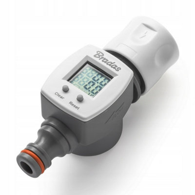 Water Flow Meter Garden Tap Counter Measure with Quick Connect to Hose Outlet Snap on connector - 3