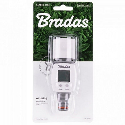 Water Flow Meter Garden Tap Counter Measure with Quick Connect to Hose Outlet Snap on connector - 6