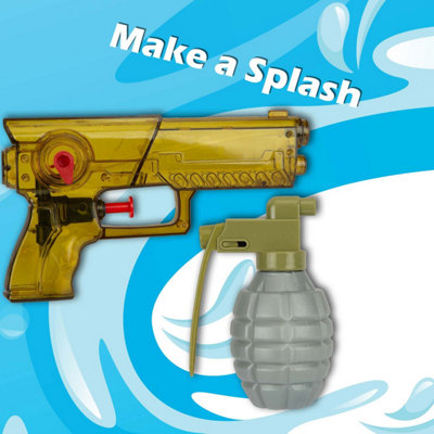 Water Gun Pistol & Grenade Set Army Guns Adult Green