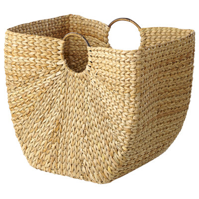 Water Hyacinth Basket Natural WASHUK - 4