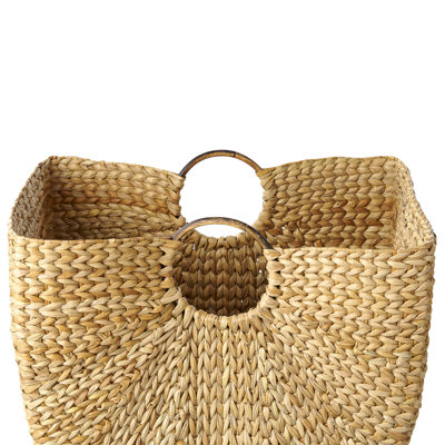 Water Hyacinth Basket Natural WASHUK - 5